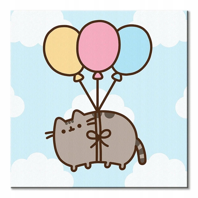 Картина на полотні Pyramid International Pusheen Colorful Balloons 40x40 см (WDC101022) - зображення 2