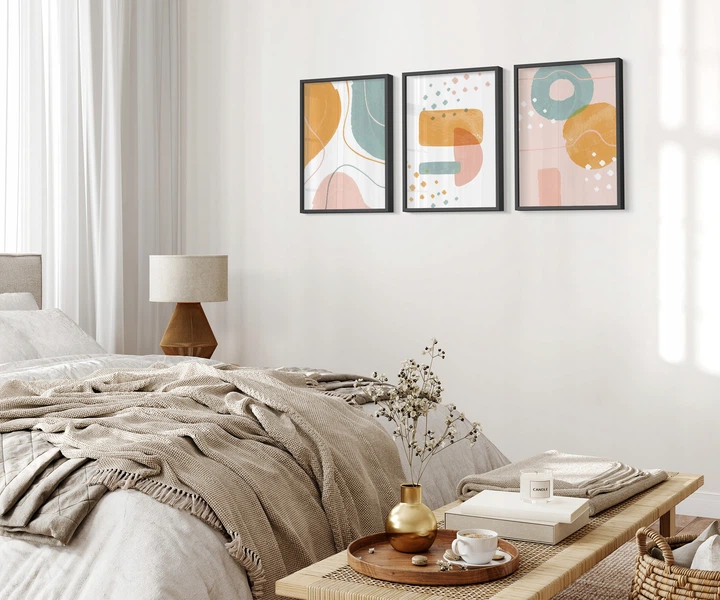 Модульна картина 3в1, сучасна абстрактна графіка Printedwall, 43 х 99 см (0103) - изображение 8