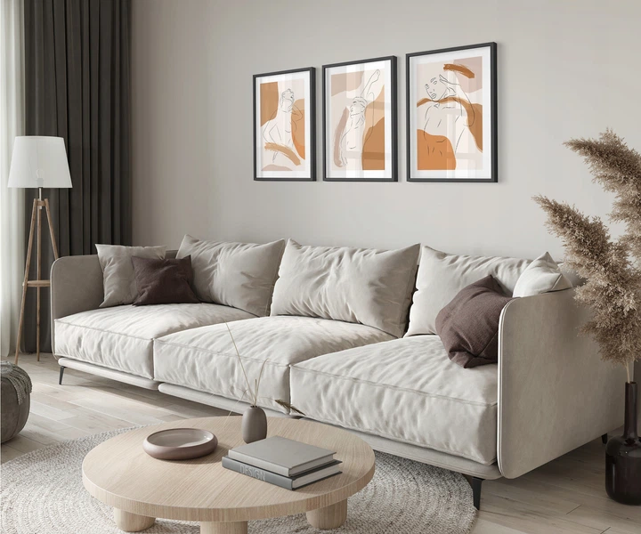 Модульна картина 3в1, Абстракція жінка Printedwall, 43 х 99 см (0060) - изображение 6
