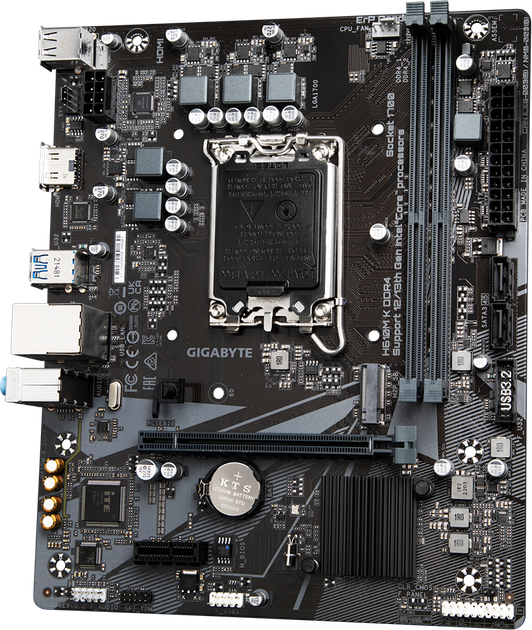 Материнська плата GIGABYTE H610M K DDR4 - зображення 3