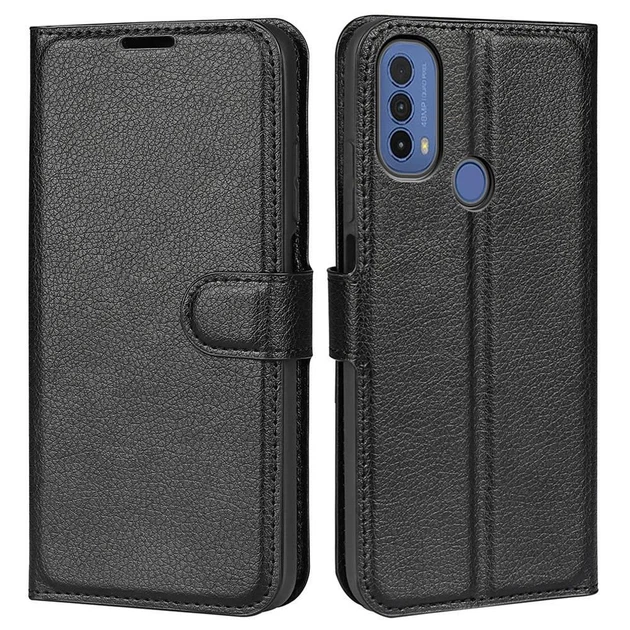 Чохол IETP для Motorola Moto E20 / E40 шкіра PU з візитницею чорний - Фото 7 Чохол IETP для Motorola Moto E20 / E40 шкіра PU з візитницею чорний - зображення 7