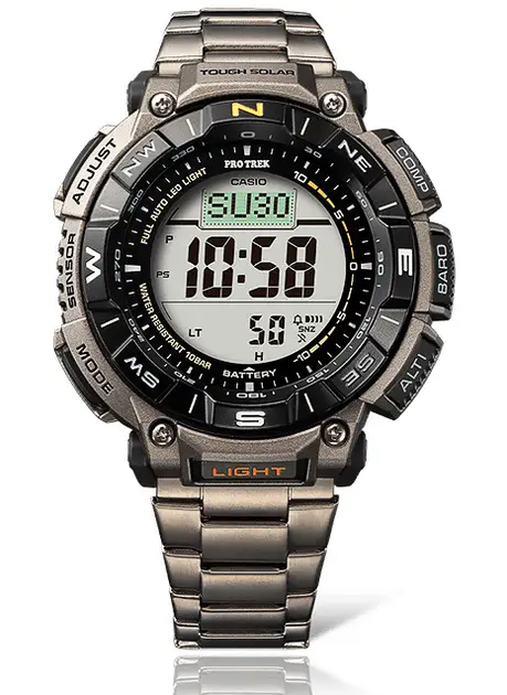 Чоловічий годинник Casio PRG-340T-7ER Сталевий з підсвічуванням - Фото 1 Чоловічий годинник Casio PRG-340T-7ER Сталевий з підсвічуванням - зображення 1