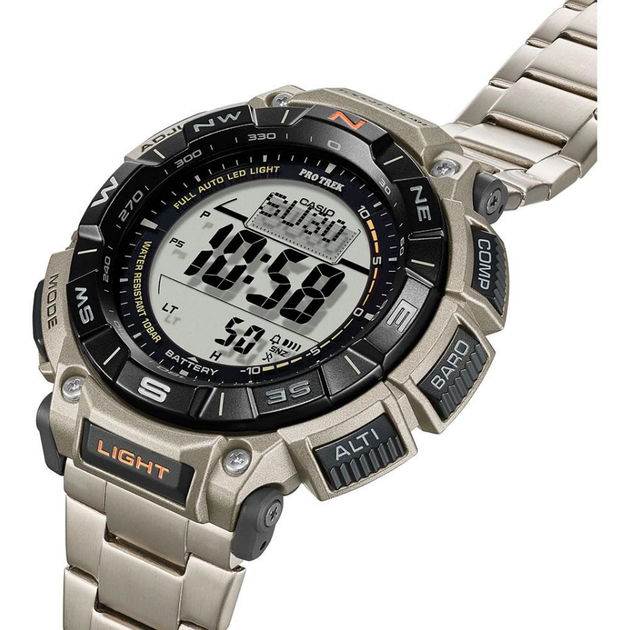 Чоловічий годинник Casio PRG-340T-7ER Сталевий з підсвічуванням - Фото 3 Чоловічий годинник Casio PRG-340T-7ER Сталевий з підсвічуванням - зображення 3