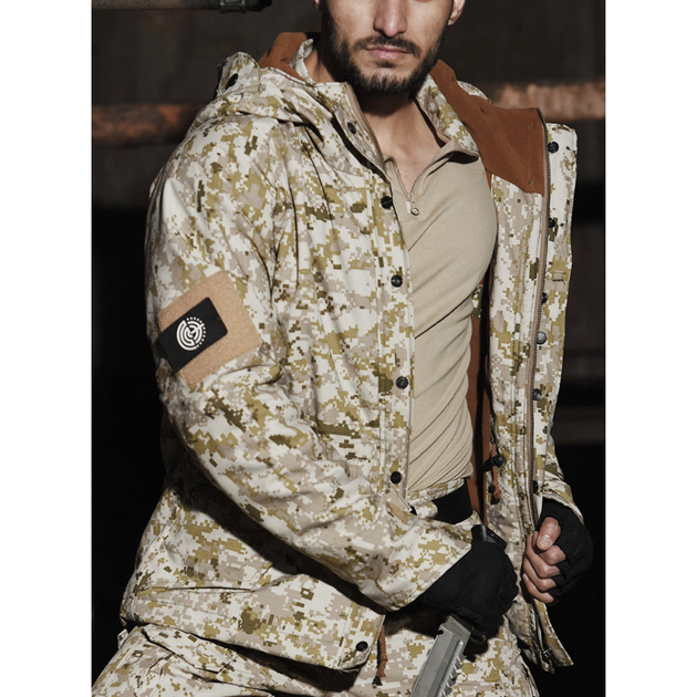 Куртка военная тактическая на флисе Рип-Стоп 2XL Камуфляж Пиксель (HWPR2888979-3) - изображение 2