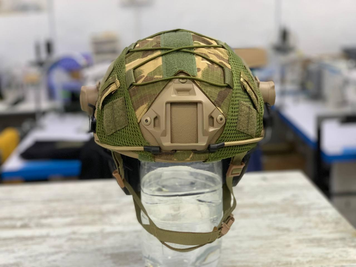 Кавер на каску ФАСТ размер XL шлем маскировочный чехол на каску Fast армейский цвет мультикам - изображение 2