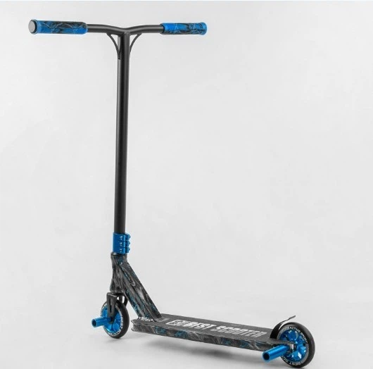 Самокат трюковый Best Scooter BS-77566 HIC-система, ПЕГИ, алюминиевый диск и дека с ПРИНТОМ, колёса PU - изображение 2