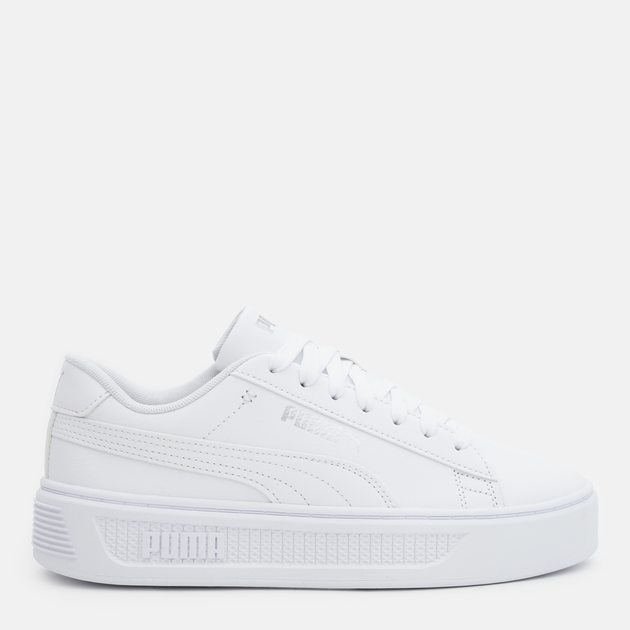 Акція на Жіночі кеди низькі Puma Smash Platform v3 39075801 38.5 (5.5UK) 24.5 см Puma White-Puma Silver від Rozetka