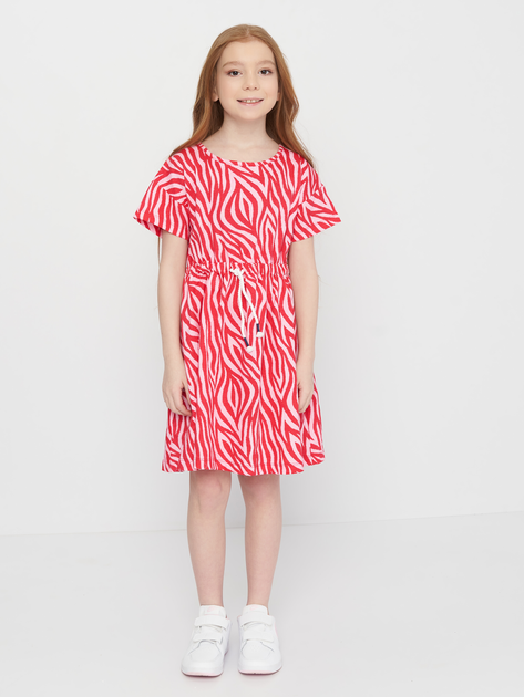 Акція на Дитяча літня сукня для дівчинки Minoti 10KDRESS 3 36244TEN 128-134 см Червона від Rozetka