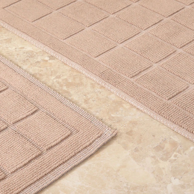 Набір килимків Karaca Home Kelly Quatro bej бежевий 50*80+50*40 (svt