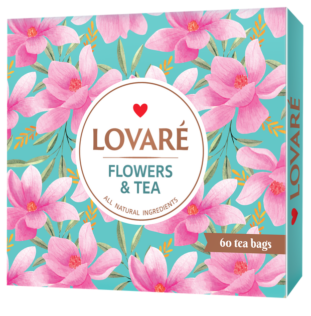 Акція на Колекція чаю Lovare Flowers & Tea 12 видів по 5 пакетиків від Rozetka