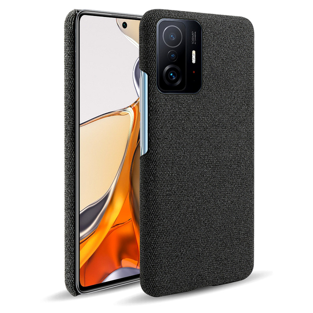 Чехол накладка Textile leather саse для Xiaomi 11T / 11T Pro black ...