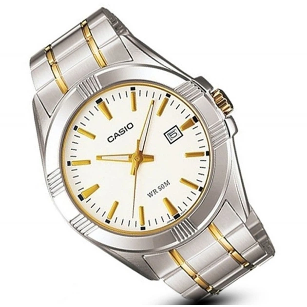 Наручний годинник Casio MTP-1308SG-7AVDF Білий з сріблястим/золотистим - зображення 6