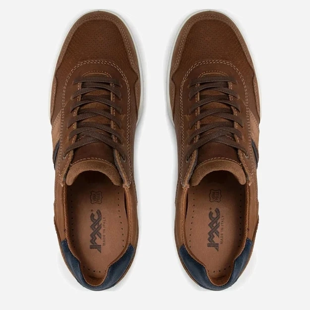 Sneakersy męskie skórzane do kostki Imac 151900 24532/009 42 27 cm Brązowe (1519000420354) - obraz 6