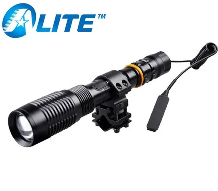 Тактичний ліхтар із кріпленням на ствол та виносною кнопкою Alite YT-1824G у кейсі Підствольний ліхтар c Zoom - зображення 1