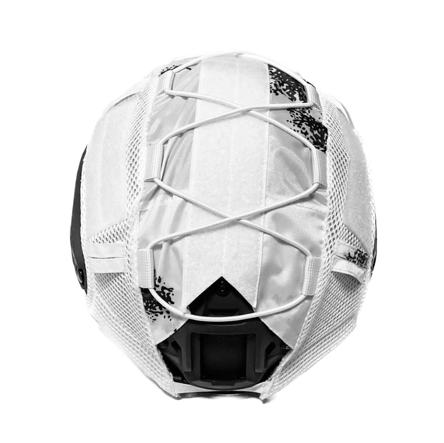 Тактический маскирующий кавер на шлем Fast белый (пятно) СО-18 M/L (на шолом Fast) - изображение 2