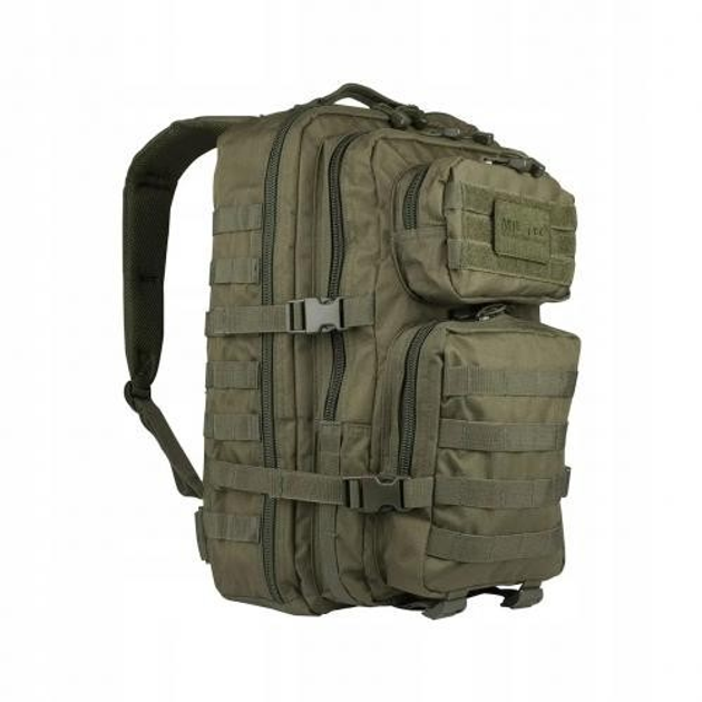 Військовий тактичний штурмовий рюкзак MIL-TEC з Німеччини олива на 36 літрів для військових ЗСУ - зображення 1