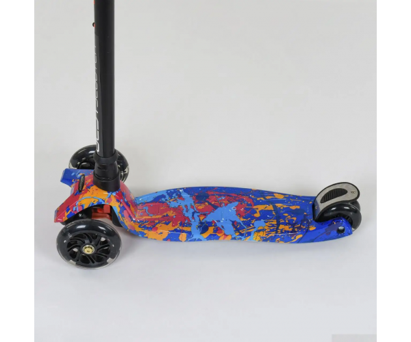 Дитячий самокат з колесами що світяться Best Scooter Maxi 1338 Синій - изображение 3