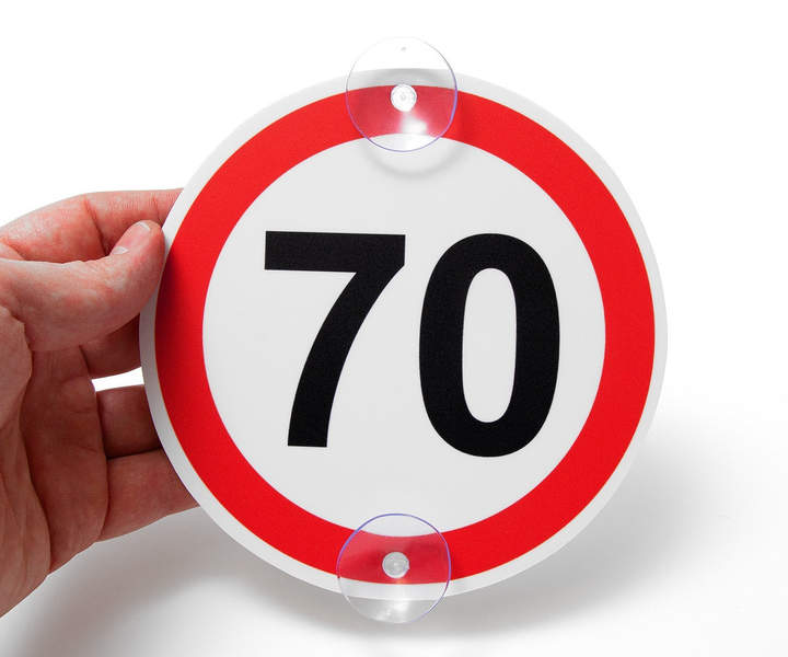 Табличка на авто 70 Знак на присосках съемный Ограничение скорости ...