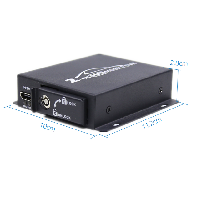 Мобильный AHD видеорегистратор на 2 камеры Pomiacam HD DVR для такси, автобусов, грузовиков, 5 Мп, SD до 128 Гб, пульт (100399) - изображение 5