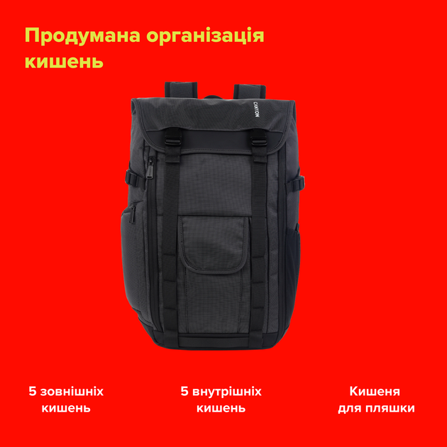 Рюкзак для ноутбука Canyon Urban BPA-5 15.6" Black (CNS-BPA5B1) - Фото 8 Рюкзак для ноутбука Canyon Urban BPA-5 15.6" Black (CNS-BPA5B1) - изображение 8
