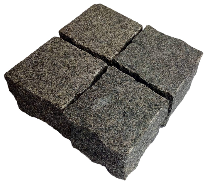 Бруківка габро колота MeinHaus 100x100x50 мм Букинського 1м2 - зображення 1