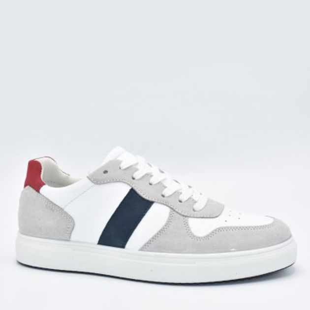 Sneakersy męskie skórzane do kostki Imac 152130 13005/003 42 27 cm Białe (1521300420354) - obraz 3