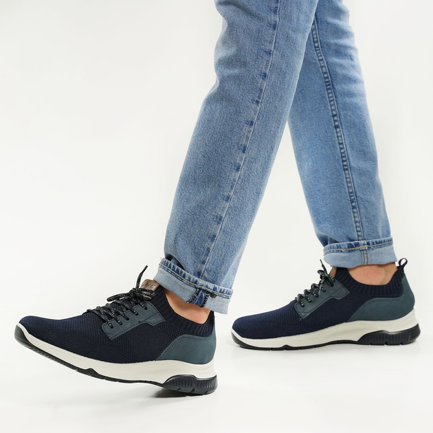Buty sportowe męskie na platformie do kostki lekkie Imac 152520 02245/139 42 27 cm Granatowe (1525200420353) - obraz 4