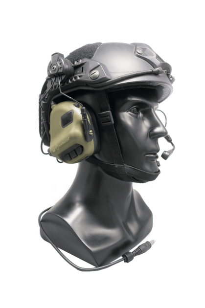 Активні навушники EARMOR M32H for ARC Helmet Rails олива - изображение 1