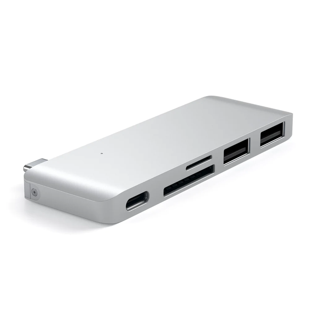 Хаб-адаптер Satechi Type-C USB 3.0 Passthrough Hub, Silver (ST-TCUPS) - зображення 2