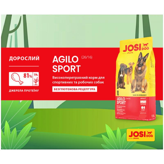 Сухий корм для дорослих собак JosiDog Agilo Sport Adult з м'ясом ...