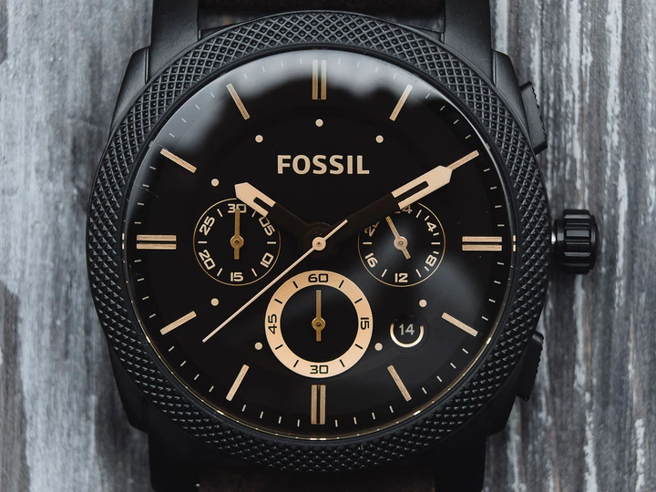 Мужские часы Fossil FS4656 Черный / Коричневый - изображение 4