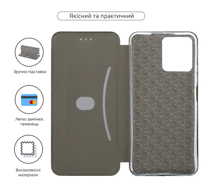 Чехол-книжка для смартфона Realme C30s ArmorStandart G-Case Black (ARM65547) - Фото 3 Чехол-книжка для смартфона Realme C30s ArmorStandart G-Case Black (ARM65547) - изображение 3