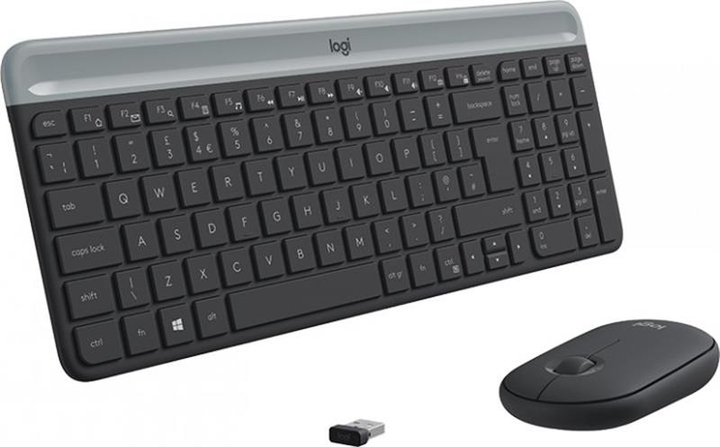 Комплект (клавіатура, мишка) бездротовий Logitech MK470 Graphite USB (920-009204) - изображение 2