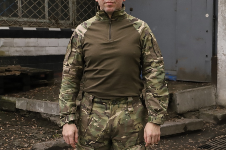 Тактичний військовий одяг. Чоловіча бойова сорочка Убакс (UBACS) з довгим рукавом мультикам розмір 52 (BEZ-2211) - зображення 2
