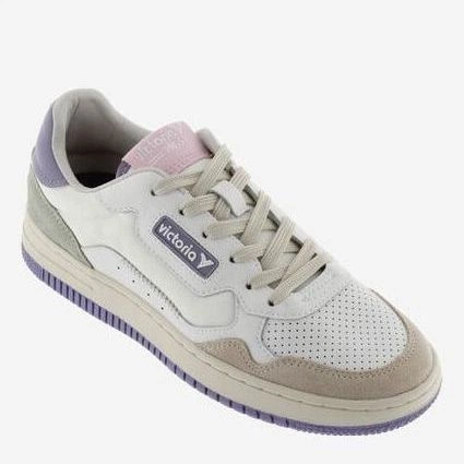 Sneakersy damskie skórzane Victoria 8800106-91 40 26.5 cm Biały/Fioletowy (8433101215042) - obraz 2
