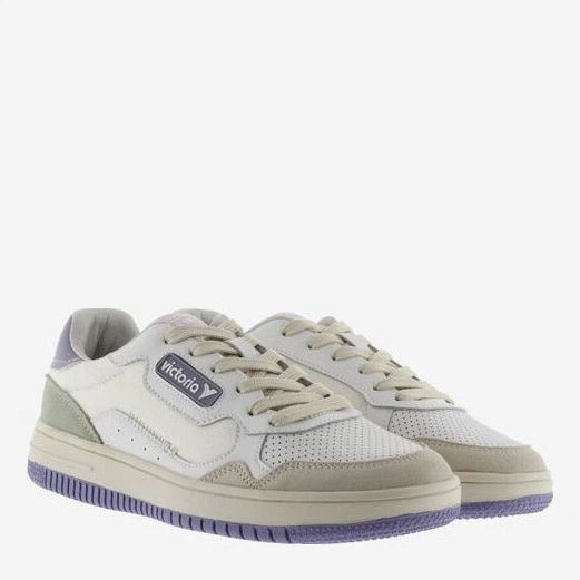 Sneakersy damskie skórzane Victoria 8800106-91 40 26.5 cm Biały/Fioletowy (8433101215042) - obraz 3
