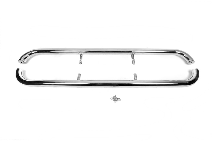 Защита боковых порогов (2 шт, нерж) для Toyota Land Cruiser 100 - изображение 1