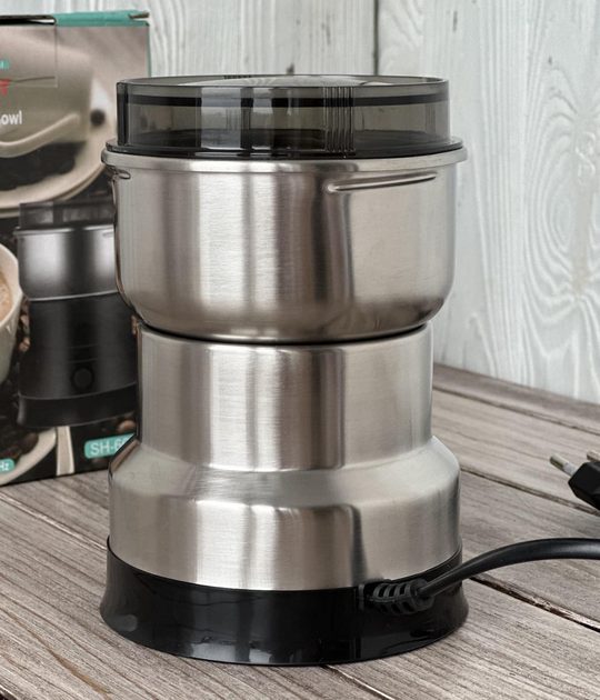 Кофемолка ножевая Grinder SH-661 электрическая 200 Вт, нержавеющая ...