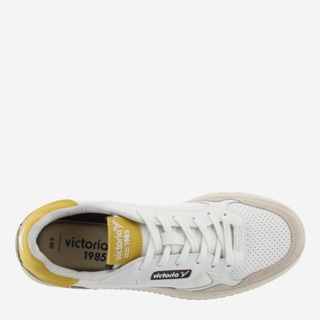 Sneakersy męskie skórzane do kostki Victoria 8800106-52 45 29.8 cm Białe (8433101214984) - obraz 4