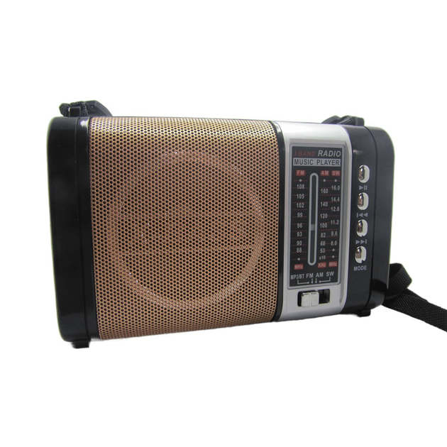 Радіоприймач Rotosonic XB-772BT з ліхтарем та зі знімним акумулятором 18650 Brown - зображення 1