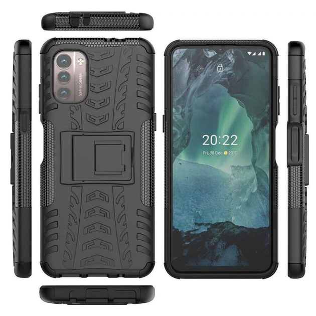 Чехол Armor для Nokia G21 / G11 бампер противоударный с подставкой Black - изображение 5