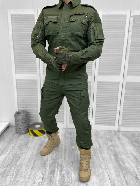 Тактический военный костюм M16 ( Рубашка + Штаны ), Камуфляж: Олива, Размер: XXXL - изображение 1