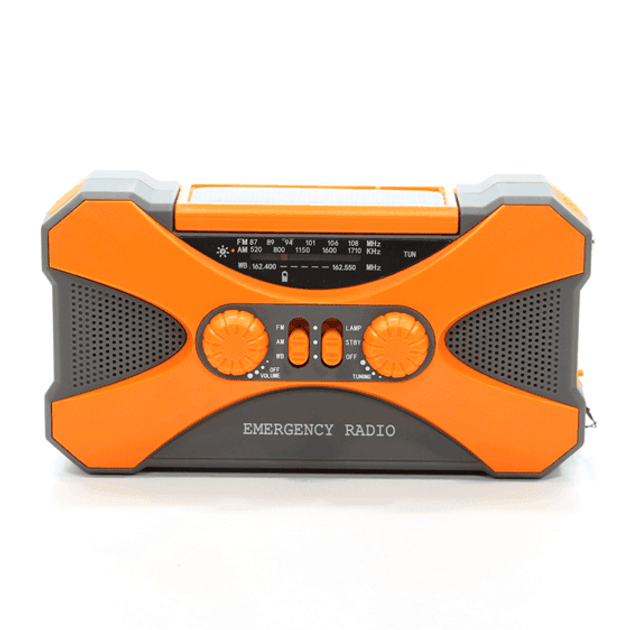 Динамо-фонарик KAYINOW 280F 10000 mAh Orange Led с радиоприемником и павербанком - изображение 9