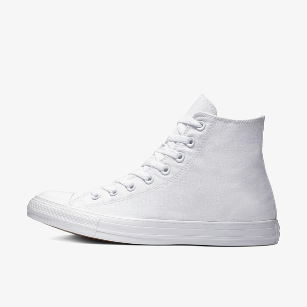 White monochrome high store top converse