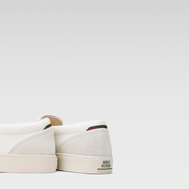 Buty wsuwane slip-on męskie Gino Rossi LUCA-01 122AM 42 (28 cm) Białe (5904862697642) - obraz 5