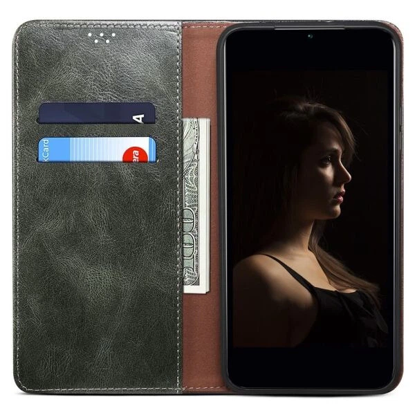 Захисний чохол UniCase Leather Wallet для OnePlus 11R - Green - Фото 2 Захисний чохол UniCase Leather Wallet для OnePlus 11R - Green - зображення 2