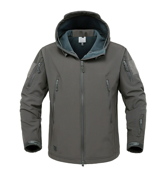 Куртка / ветровка тактическая Softshell grey (серый) софтшелл Размер XXL - изображение 2