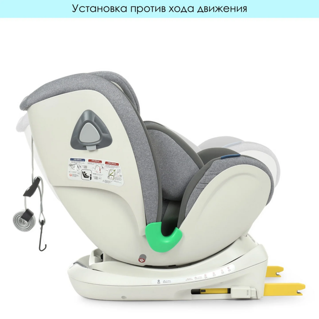 Автокресло детское ME 1081 i-TRUST Light Gray - изображение 13