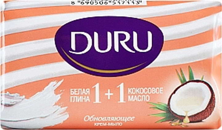 Крем-мыло "Белая глина и кокосовое масло" - Duru 1+1 Soap 80g (1121815 ...