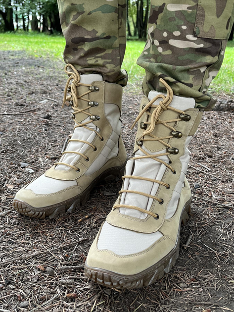 Берці тактичні чоловічі Light Boots 40 (26,5см) Весна/Літо нубук та оксфорд черевики легкі (Койот) - зображення 1